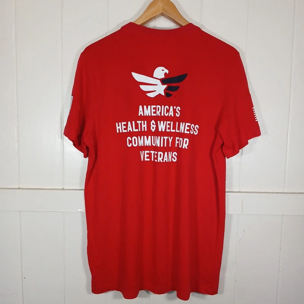 Nike Team RWB T-Shirt Mens Large Red Dri-FIT Veteran Support BV1919-657 - Picture 3 of 9